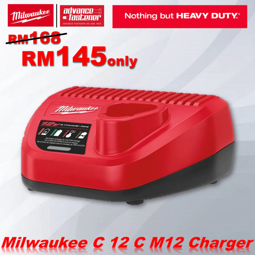 MILWAUKEE M12 Batteries And Chargers For 2.0Ah / 3.0Ah / 4.0Ah / 6.0Ah RED-LITHIUM™-ION Battery