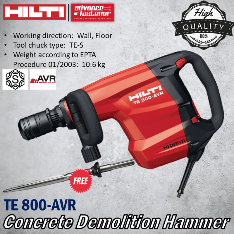 HILTI TE 800-AVR Concrete Demolition Hammer 1850W 21J