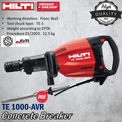 HILTI TE 1000-AVR Concrete Breaker Demolition Hammer 1750W 26J