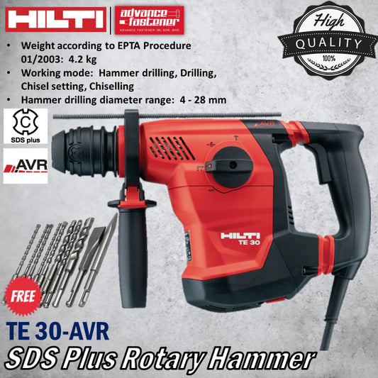 HILTI TE 30-AVR SDS Plus Rotary Hammer 3.6J
