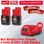 MILWAUKEE M12 Batteries And Chargers For 2.0Ah / 3.0Ah / 4.0Ah / 6.0Ah RED-LITHIUM™-ION Battery