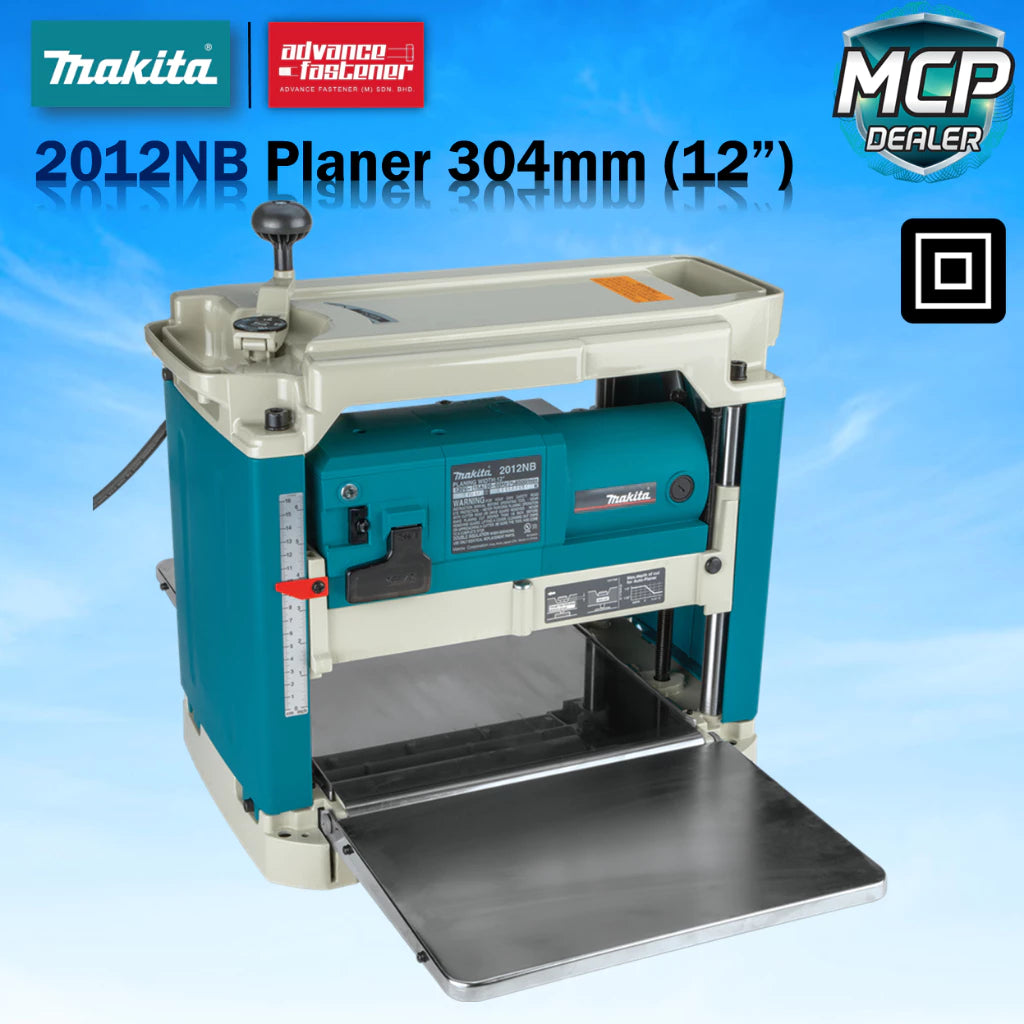 MAKITA 2012NB Table Wood Planer 304MM (12”) *ADD-ON Planer Blade & Dustor