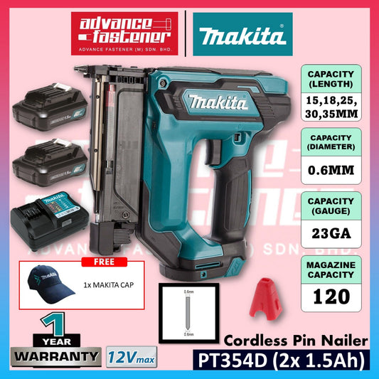 MAKITA PT354DZ / PT354 12Vmax 12V Cordless Pin Nailer