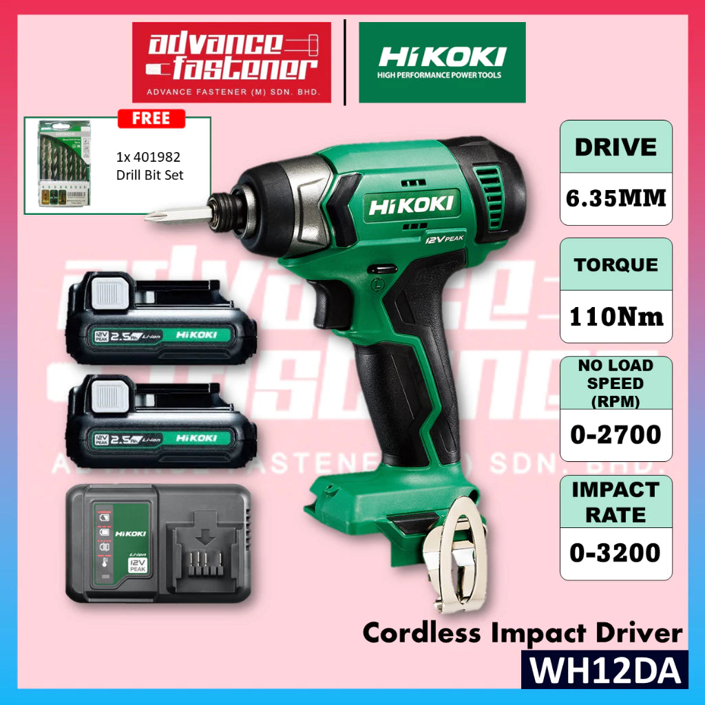 HIKOKI DV12DA Cordless Driver Drill / WH12DA Cordless Impact Driver