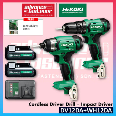 HIKOKI DV12DA Cordless Driver Drill / WH12DA Cordless Impact Driver