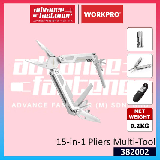 WORKPRO 382002 15-in-1 Pliers Multi-Tool