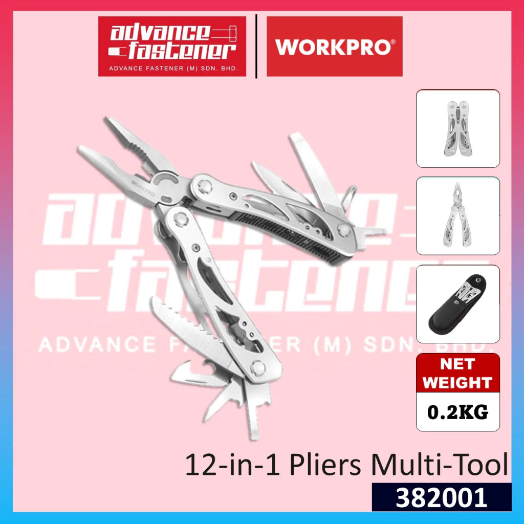 WORKPRO 382001 12-in-1 Pliers Multi-Tool