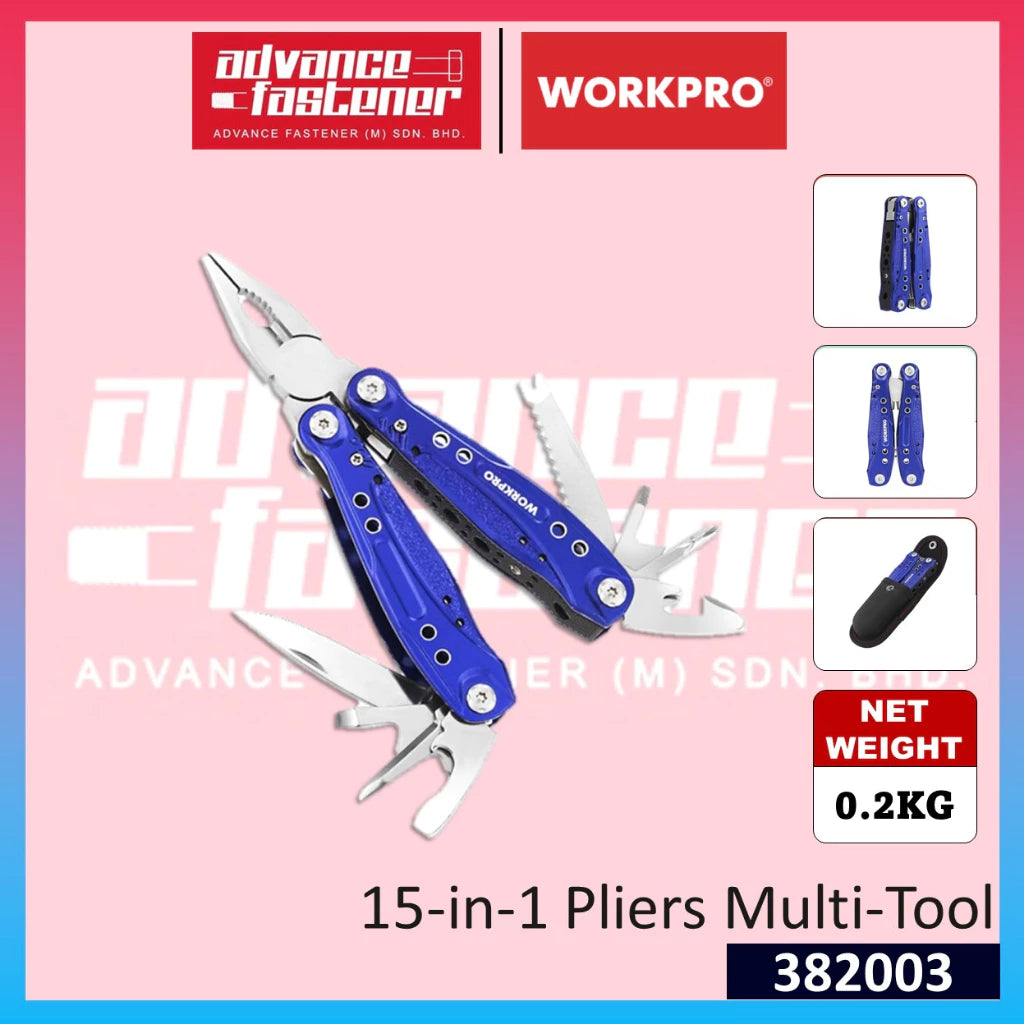 WORKPRO 382003 15-in-1 Pliers Multi-Tool