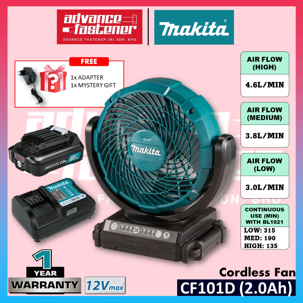 MAKITA CF101 / CF101D / CF101DZ 12Vmax Cordless Fan