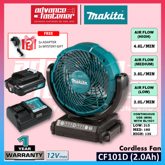 MAKITA CF101 / CF101D / CF101DZ 12Vmax Cordless Fan