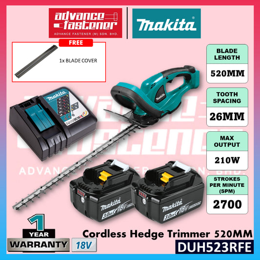 MAKITA DUH523RME / DUH523RFE / DUH523Z 18V Cordless Hedge Trimmer 520MM (20-1/2")