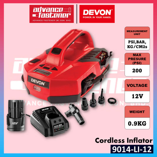 DEVON 12V Cordless Inflator / auto pump 9014