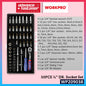 WORKPRO WP209038 50PCS ¼” DR. Socket Set