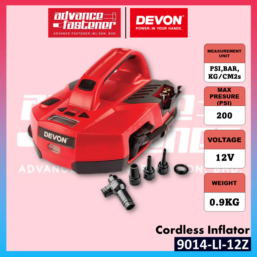 DEVON 12V Cordless Inflator / auto pump 9014