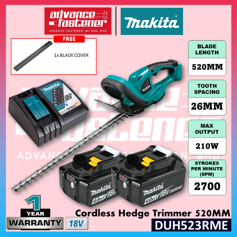 MAKITA DUH523RME / DUH523RFE / DUH523Z 18V Cordless Hedge Trimmer 520MM (20-1/2