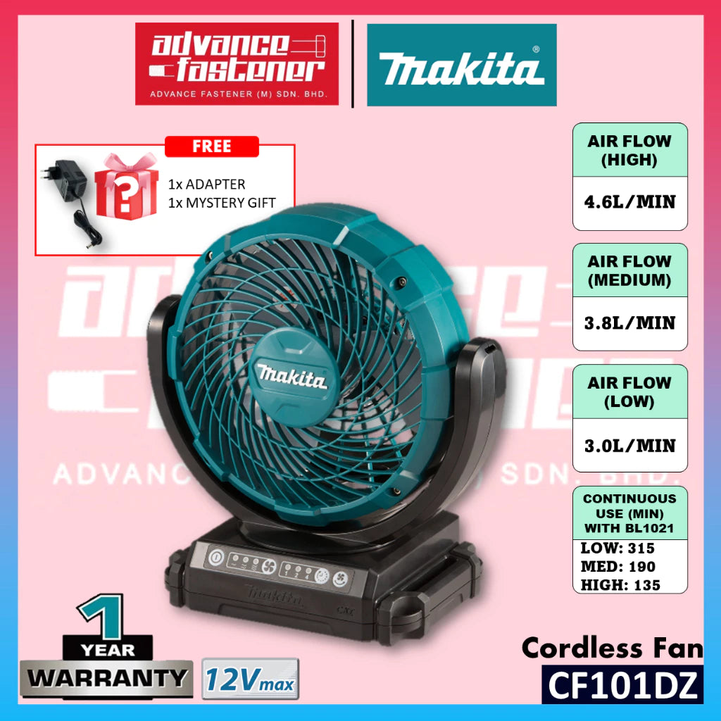 MAKITA CF101 / CF101D / CF101DZ 12Vmax Cordless Fan