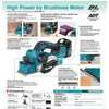 Makita DKP181RTJ / DKP181Z 18V Cordless Planer 82MM (3-1/4