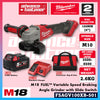 Milwaukee FSAGV100XB-501 / FSAGV100XB-0X0 M18 FUEL™ Variable Speed Braking Angle Grinder with Slide Switch 100MM (4