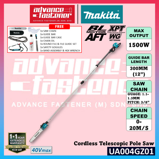MAKITA UA004GM102 / UA004GZ01 40Vmax Cordless Telescopic Pole Saw