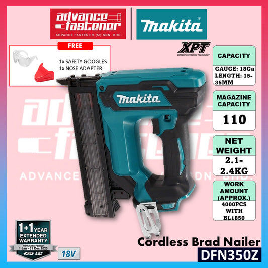MAKITA DFN350Z / DFN350 18V Cordless Brad Nailer