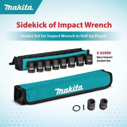 Makita Accessories E-02989 Impact Socket Set 1/2" Drive 8 pcs