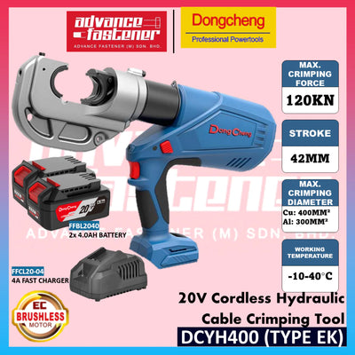 DONG CHENG DCYH400 20V Brushless Cordless Hydraulic Cable Crimping Tool ( TYPE EK / Z )