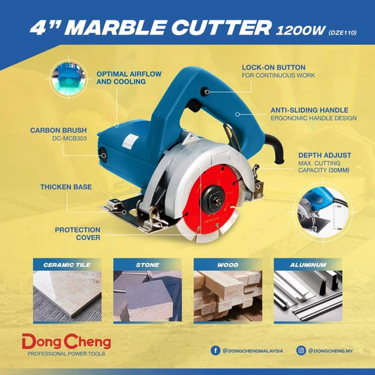 Dong Cheng DZE110 Corded Marble Cutter 110MM (4")