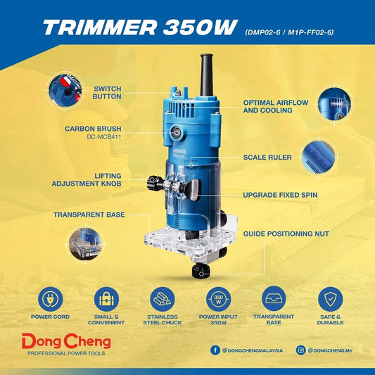 Dong Cheng DMP02-6 corded Trimmer Router (equal makita m3700)