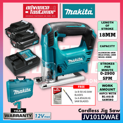 MAKITA JV101DWAE / JV101DWYE / JV101DZ 12Vmax Cordless Jig Saw
