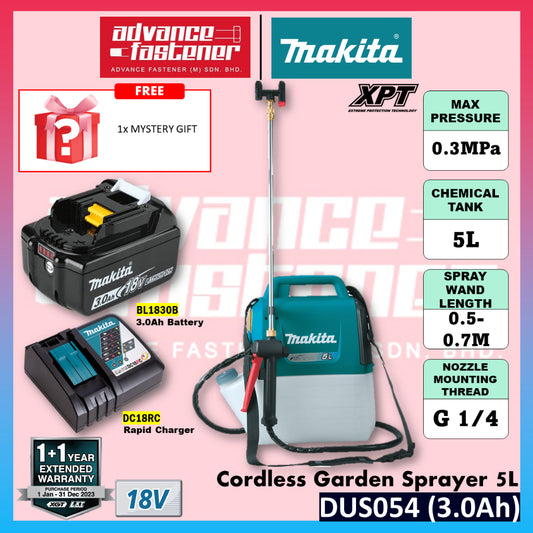 Makita DUS054 / DUS054Z 18V Cordless Garden Sprayer 5L