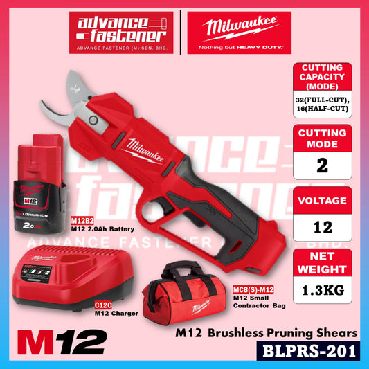 Milwaukee BLPRS-201 / BLPRS-0 M12 Brushless Pruning Shears