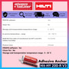 Hilti HIT-HY 200-R V3 / HIT-RE 500 V4 Epoxy Anchor / Adhesive Mortar RE500 / HY200