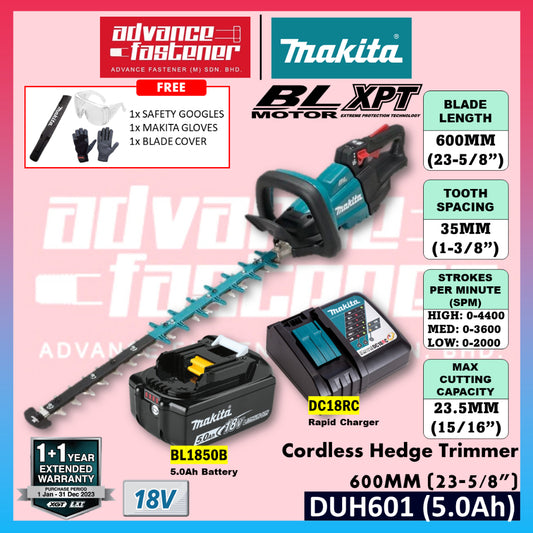 MAKITA DUH601 / DUH601Z LXT 18V Cordless Hedge Trimmer 600MM (23-5/8")