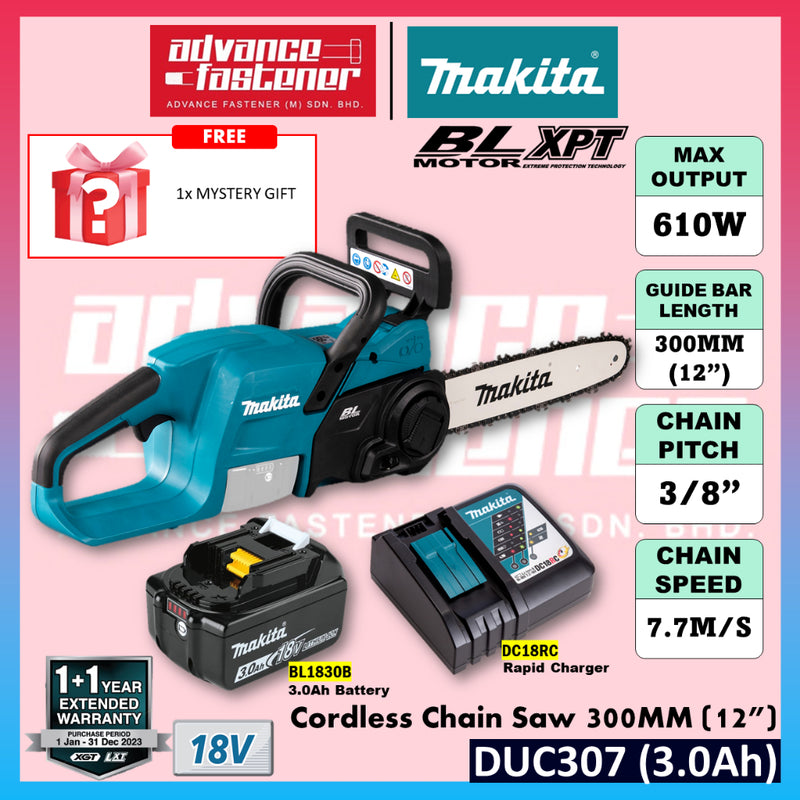 MAKITA DUC307 / DUC307Z 18V Cordless Chain Saw 300MM (12