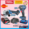 DONG CHENG 20V Cordless Combo Set DCKIT27EK ( DCSM03-100 Cordless Angle Grinder + DCPL208 Cordless Impact Driver )