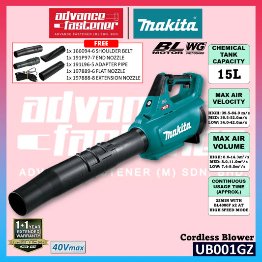 MAKITA UB001GM101 / UB001GZ 40Vmax Cordless Blower