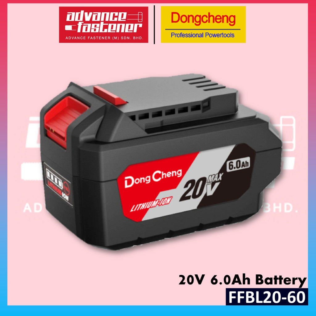 Dongcheng Original 20V Li-ion Battery & Charger Set | 2.0Ah 4.0Ah 5.0Ah 6.0Ah | FFBL20-20 / 40 / 50 / 60