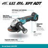 Makita DGA505RTE / DGA505RFE / DGA505Z 18V Cordless Angle Grinder 125MM (5