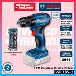 BOSCH GSR 185-LI 18V Cordless Drill / Driver