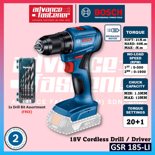 BOSCH GSR 185-LI 18V Cordless Drill / Driver