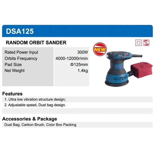 Dong Cheng DSA125 Corded Random Orbit Sander