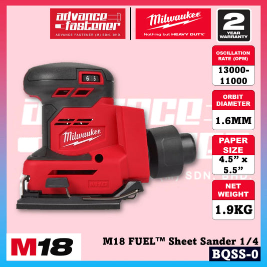Milwaukee BQSS-501 / BQSS-0 M18 FUEL™ Sheet Sander 1/4