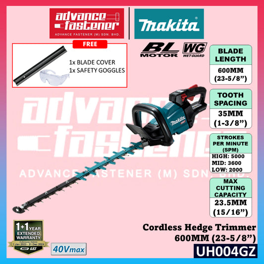 MAKITA UH004GM201/ UH004GZ 40Vmax Cordless Hedge Trimmer 600MM (23-5/8")