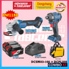 DONG CHENG 20V Cordless Combo XE ( DCPL208 Impact Driver + DCSM03-100 Angle Grinder + DCPB488 Impact Wrench )