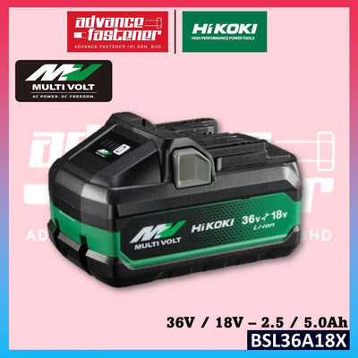 HIKOKI 36V/18V - 2.5/5.0Ah / 4.0/8.0Ah Battery BSL36A18X / BSL36B18X UC18YSL3 Rapid Charger UC18YSLT Multi Port Charger