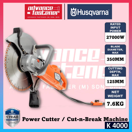 Husqvarna K 4000 Corded Power Cutter / Cut-n-Break Machine 350mm (14")