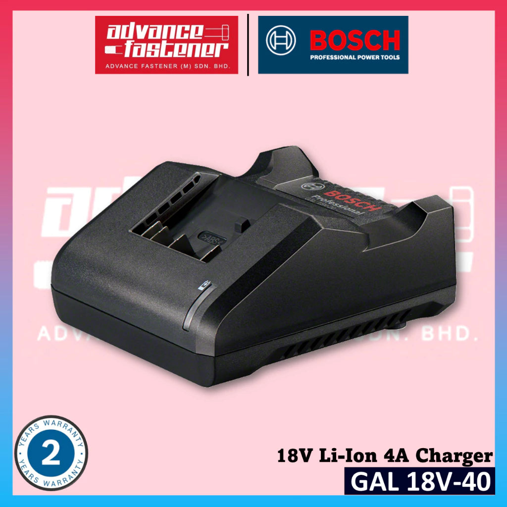 BOSCH GBA 18V 4.0Ah / 2.0Ah 18V Li-Ion 4.0Ah / 2.0Ah Battery / GAL 18V-40 18V Li-Ion 4A Charger