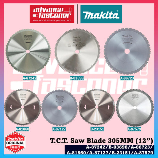 Makita T.C.T Circular Saw Blade / Metal Cutting Saw Blade / Miter Saw Blade 305MM (12") A-87242 B-03698 A-86723 A-81860