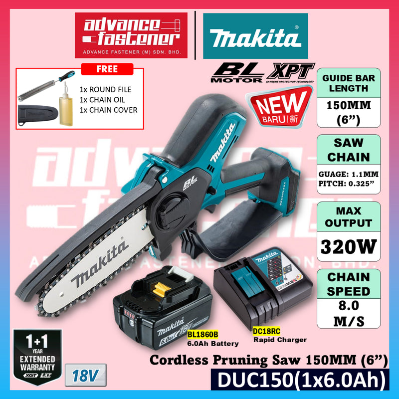 NEW ARRIVAL  Makita DUC150 / DUC150Z 18V Cordless Pruning Saw 150MM (6