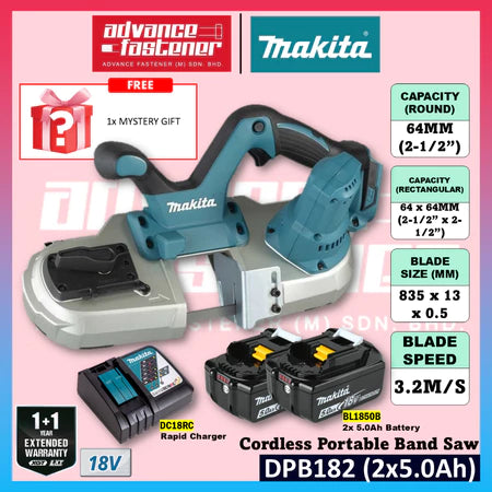 Makita DPB182 / DPB182Z 18V Cordless Portable Band Saw